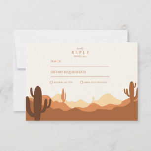 Sunset Cactus Desert Bröllop OSA Kort