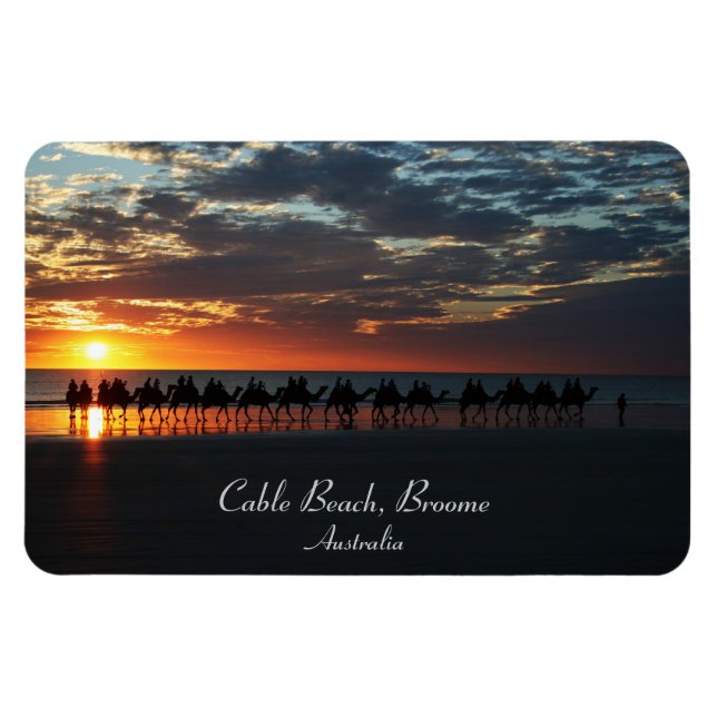 Sunset Camel Ride, Broome, Westerna Australien Magnet (Horisontell)