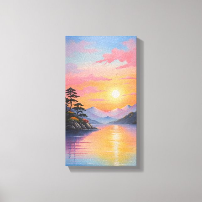 Sunset Canvas Wall Art Art (Framsida)