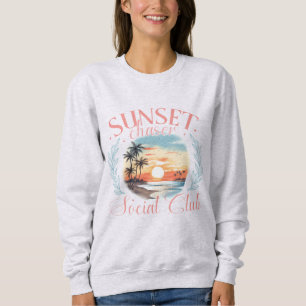 Sunset Chaser Social Club Mysig gyllene timmen T Shirt