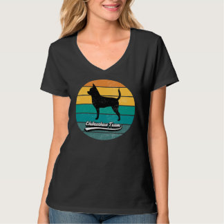 Sunset Chihuahua Team Hund aveln Silhouette T Shirt