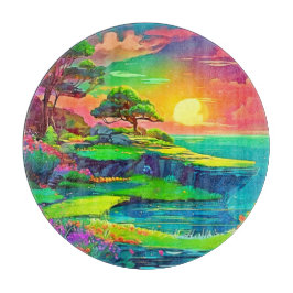 Sunset Cliff Paradise Art