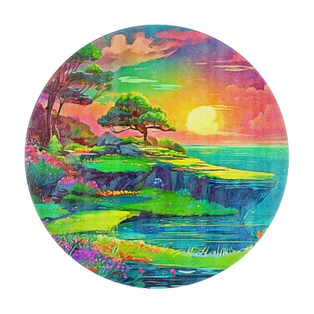 Sunset Cliff Paradise Art (Framsidan)
