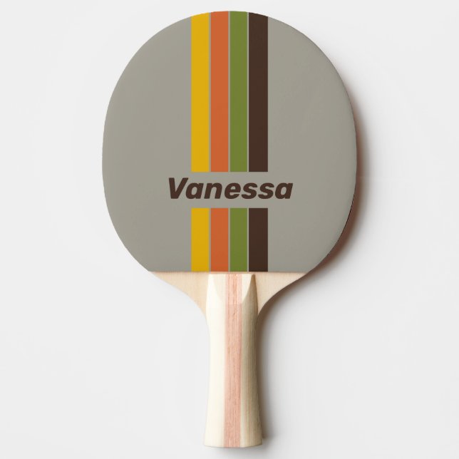 Sunset Clover Pin Randig med namn Pingisracket (Framsidan)