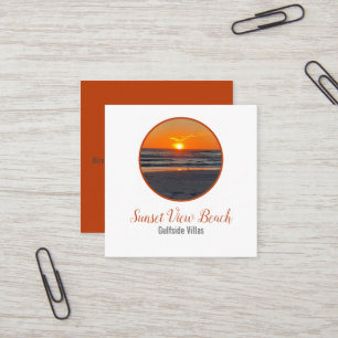 Sunset Coastal Beach Resort Fyrkantigt Visitkort