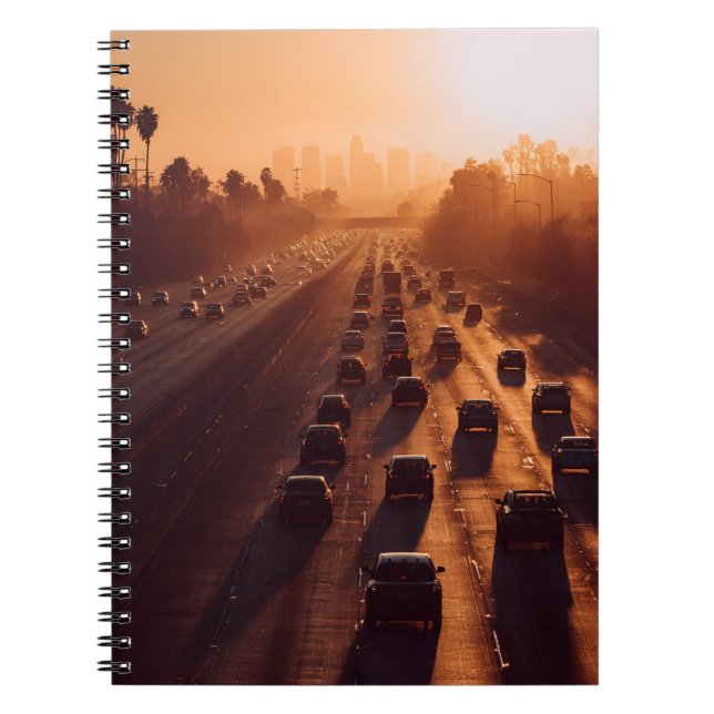 Sunset Commute Urban Dimma Notebook Anteckningsbok (Framsidan)