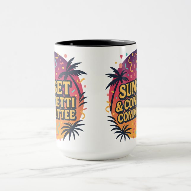 Sunset & Confetti Committee | Halloween Gifts Mugg (Center)