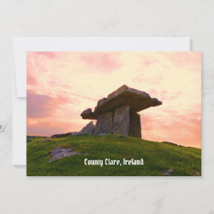 Sunset County Clare Dolmen Hälsning Kort
