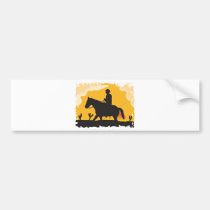 Sunset Cowboy Bildekal