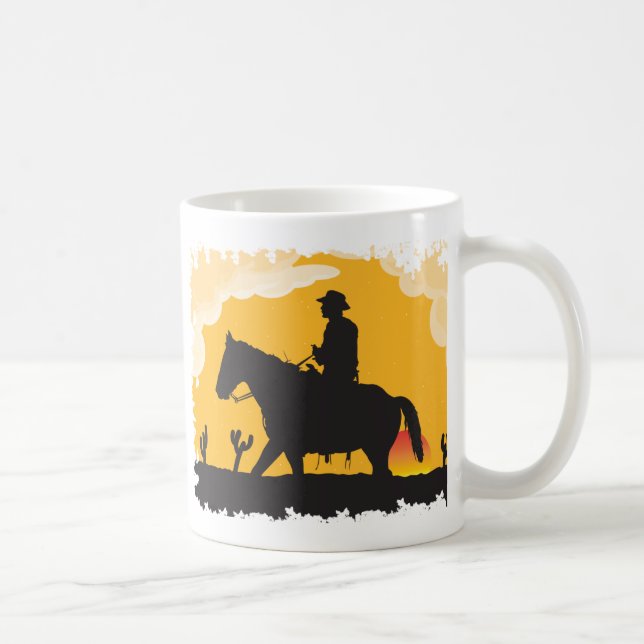 Sunset Cowboy Kaffemugg (Höger)