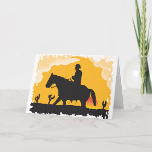 Sunset Cowboy Kort