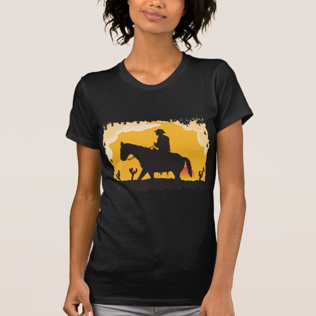 Sunset Cowboy T-shirt (Framsida)