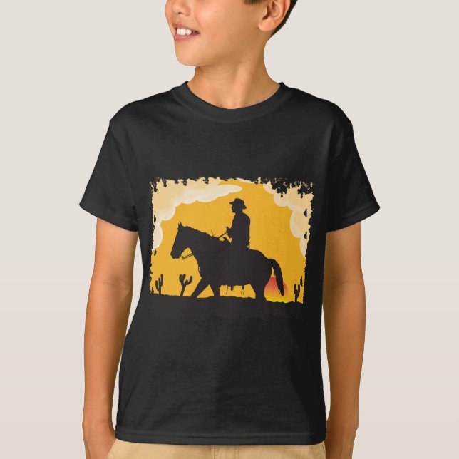 Sunset Cowboy T-shirt (Framsida)
