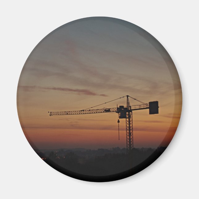 Sunset Crane Magnet (Framsidan)