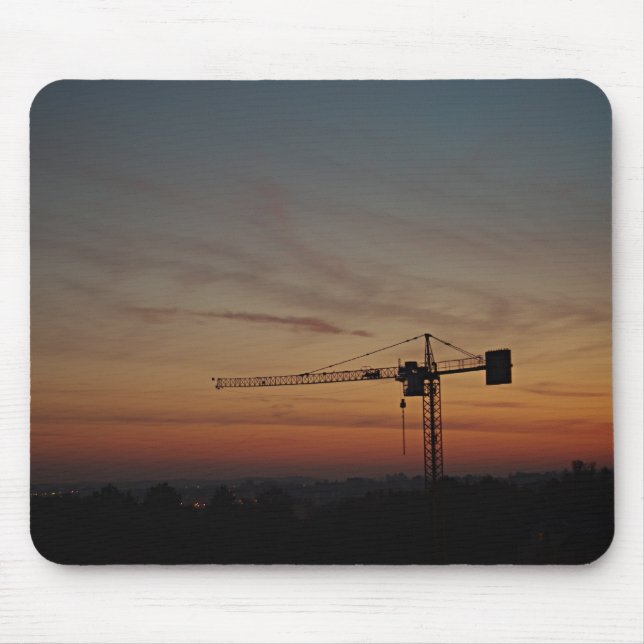 Sunset Crane Mousepad Musmatta (Framsidan)