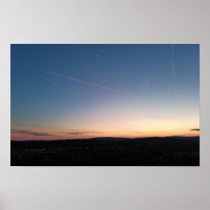 Sunset Crescent Måne Kenilworth Poster