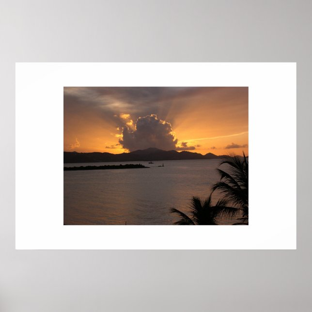 SUNSET CRUZ BAY POSTER (Framsidan)