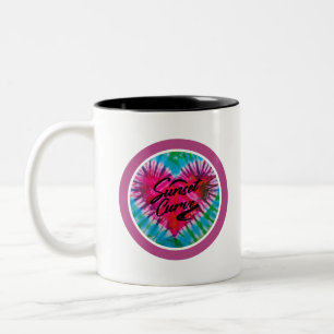 Sunset Curve - Tie Dye Heart Två-Tonad Mugg