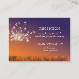 Sunset Dandelion Wedding Reception Tilläggskort