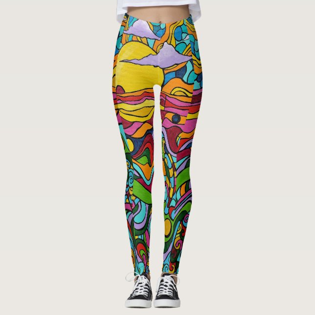 Sunset Daydröm Leggings (Framsida)