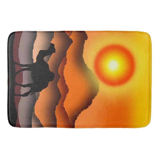 Sunset Desert Camel Bath Mat Badrumsmatta (Framsidan)