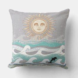 sunset dolphin vinkarare kudde