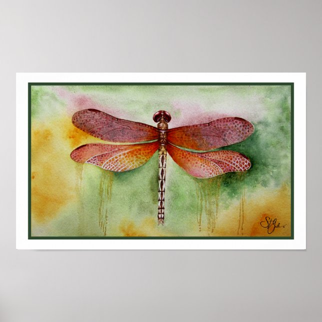 Sunset Dragonfly Poster (Framsidan)