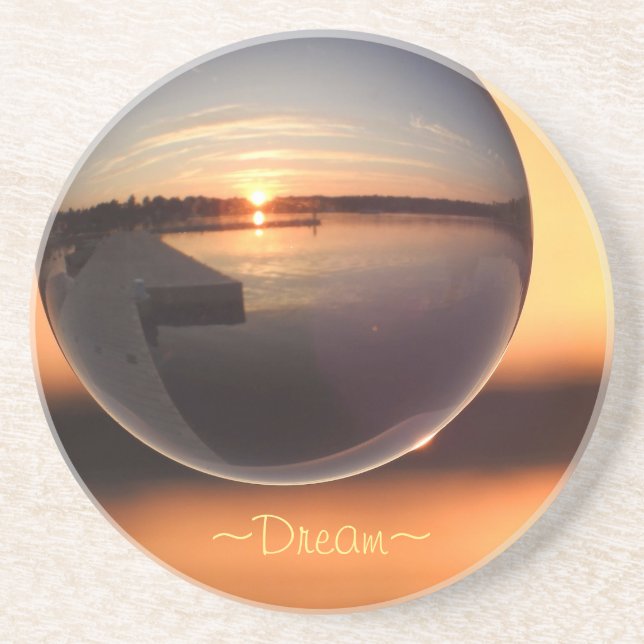 Sunset Dream Crystal Boll Underlägg Sandsten (Framsidan)
