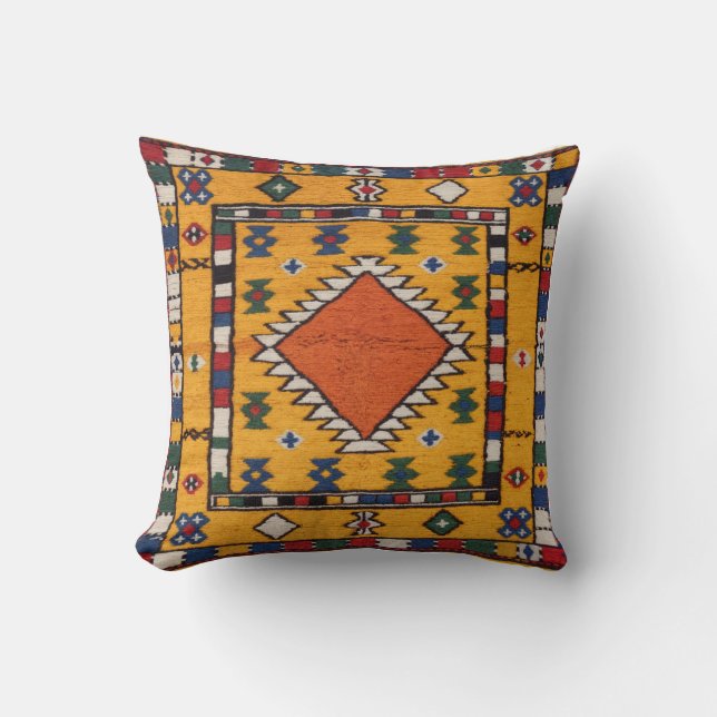 Sunset Dreams" Turkiska Gulten Kilim Pillows: Kudde (Framsida)