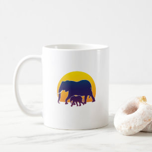Sunset Elephants Kaffemugg