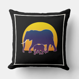 Sunset Elephants Kudde