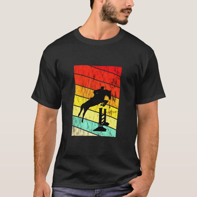 Sunset Equestrian Horse Riding T Shirt (Framsida)