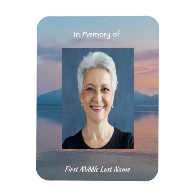Sunset Evening Sky Dusk Memorial Pocket Keepsake Magnet (Vertikal)
