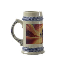 Sunset Family Beach Walk Beer Stein - Mugg