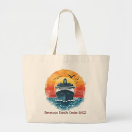 Sunset Family Name Vacation Cruise Ship Keepsake Jumbo Tygkasse