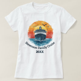 Sunset Family Name Vacation Cruise Ship Keepsake T Shirt