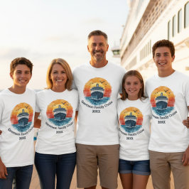 Sunset Family Name Vacation Cruise Ship Keepsake T Shirt