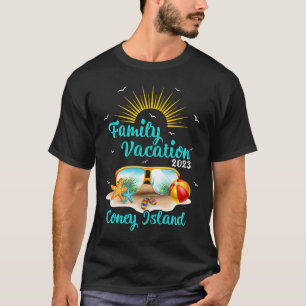 Sunset Family Vacation 2023 New York Coney Island T Shirt