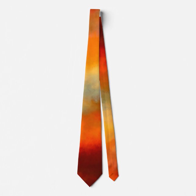 Sunset färg Abstrakt Neck Tie Slips (Framsida)