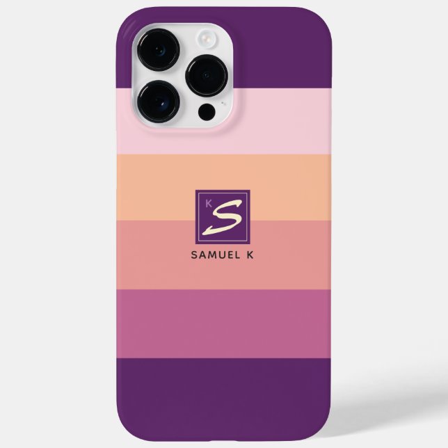 Sunset Färg Palette Rand Monogram (Baksida)