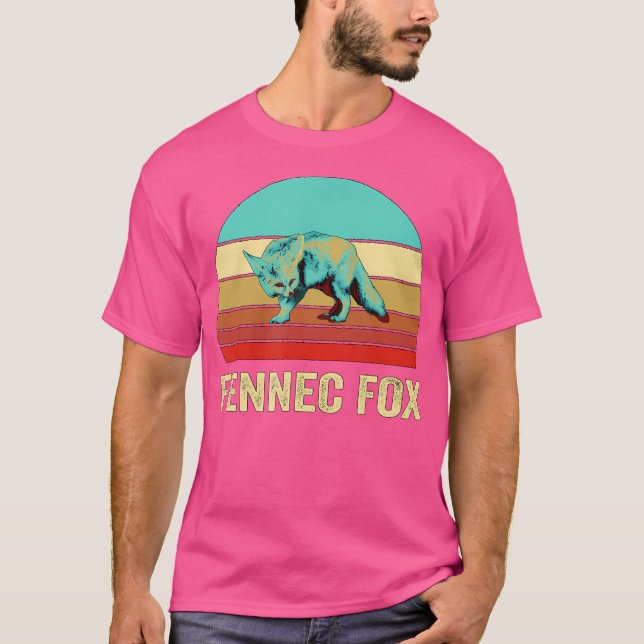 Sunset Fennec Fox T Shirt (Framsida)