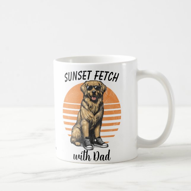 SunSet Fetch/Golden Retriever Kaffemugg (Höger)