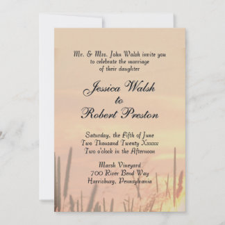 Sunset Field Wedding Invitation Inbjudningar