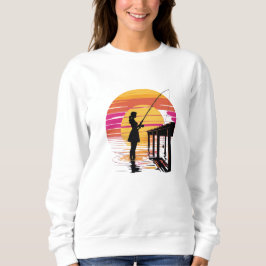 Sunset Fishing – Women’s Sweatshirt T Shirt