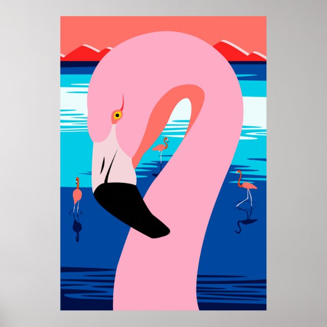 Sunset Flamingos Poster (Framsidan)