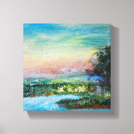 Sunset Flow - Artistic Wall Art Canvastryck