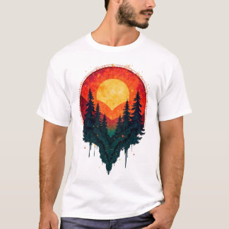 Sunset Forest T Shirt