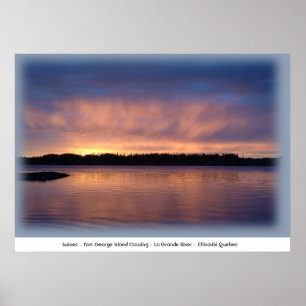 Sunset - Fort George Island Crossing Poster