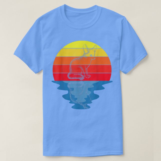 Sunset Foxes Fennec Fox T-Shirt (Design framsida)