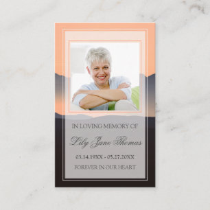 Sunset Funeral Prayer Card I Loving Memory Visitkort